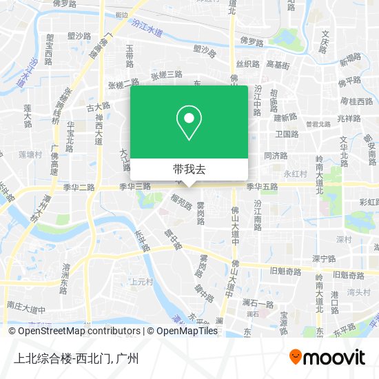 上北综合楼-西北门地图