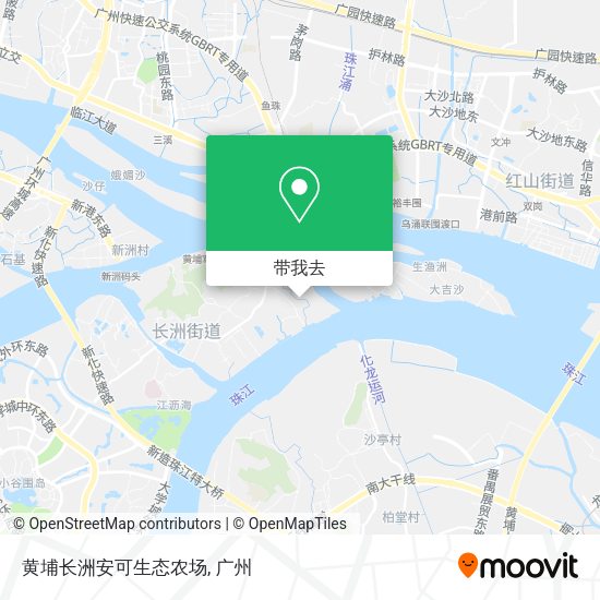 黄埔长洲安可生态农场地图