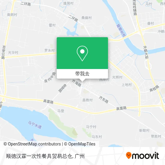 顺德汉霖一次性餐具贸易总仓地图