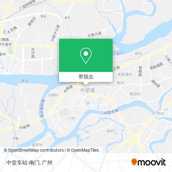 中堂车站-南门地图