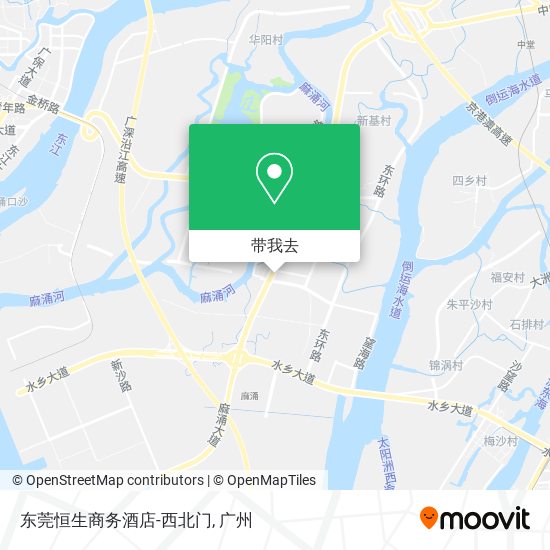 东莞恒生商务酒店-西北门地图
