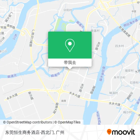 东莞恒生商务酒店-西北门地图