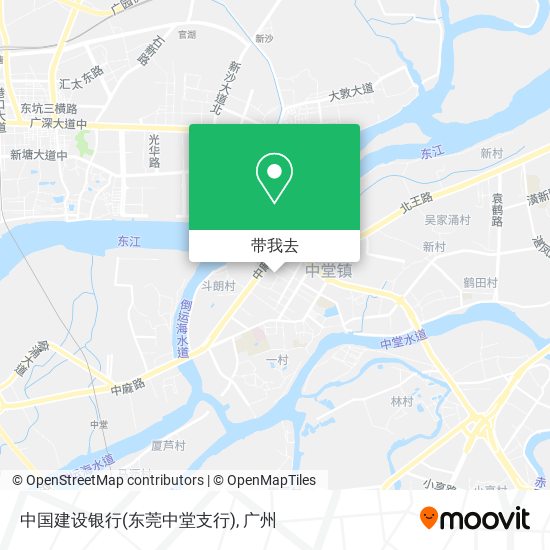 中国建设银行(东莞中堂支行)地图