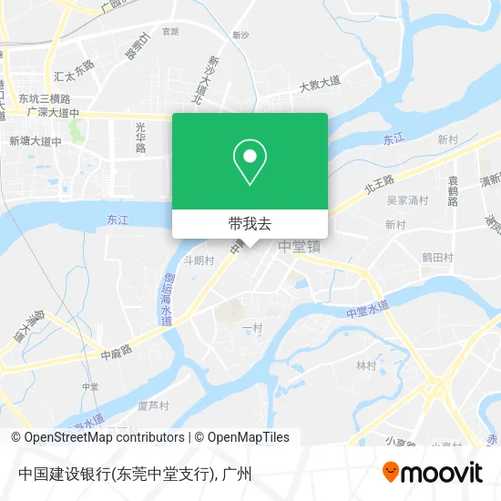 中国建设银行(东莞中堂支行)地图