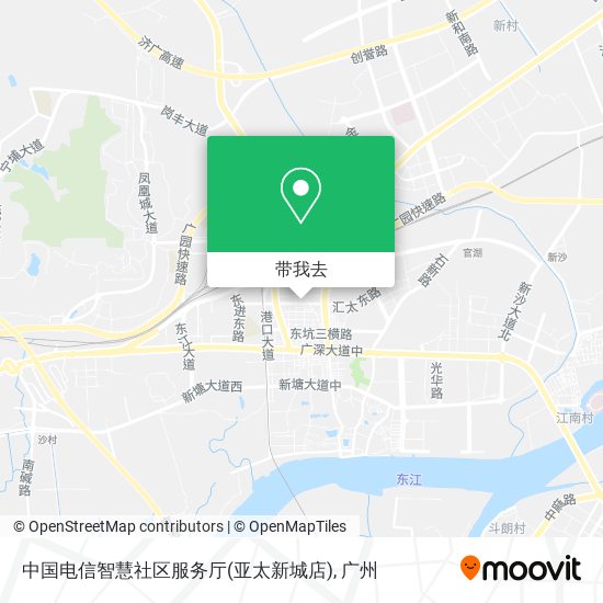 中国电信智慧社区服务厅(亚太新城店)地图