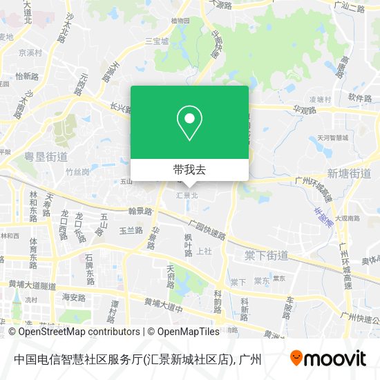 中国电信智慧社区服务厅(汇景新城社区店)地图