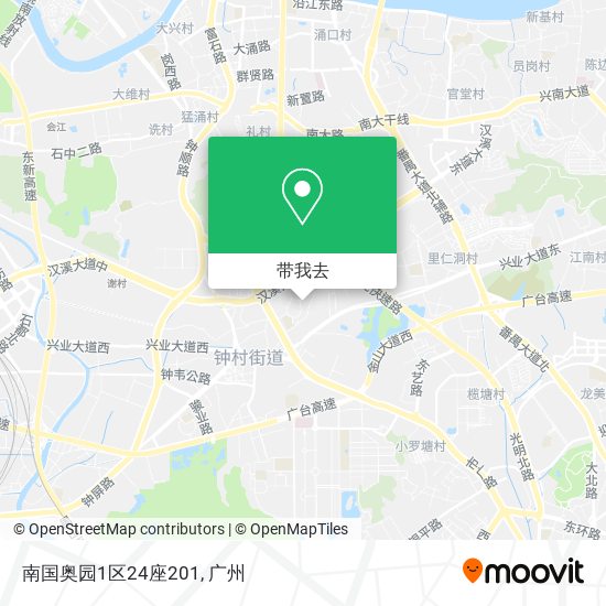 南国奥园1区24座201地图