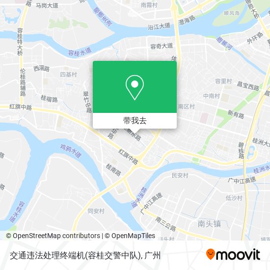 交通违法处理终端机(容桂交警中队)地图