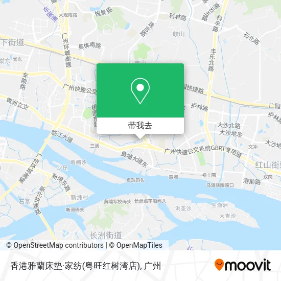 香港雅蘭床垫·家纺(粤旺红树湾店)地图