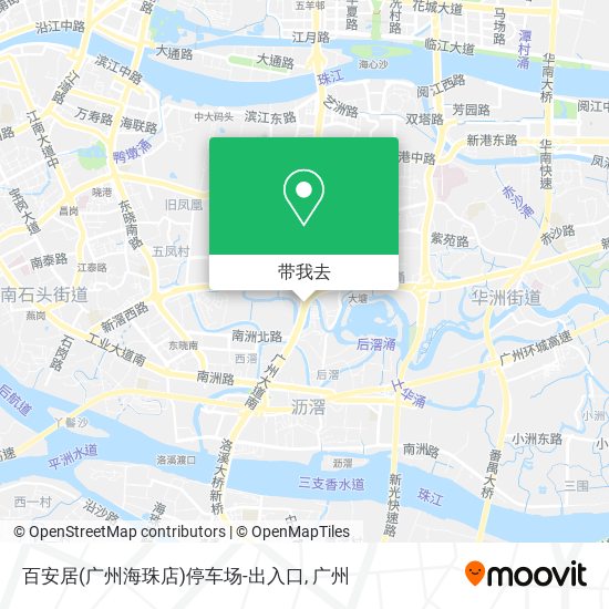 百安居(广州海珠店)停车场-出入口地图