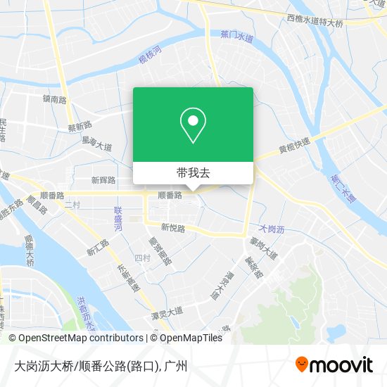 大岗沥大桥/顺番公路(路口)地图