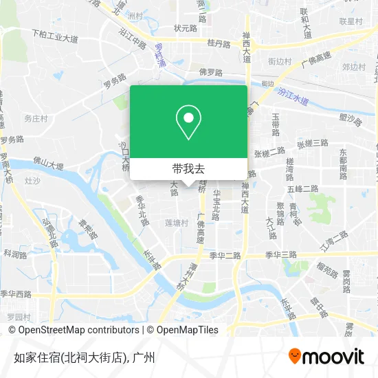 如家住宿(北祠大街店)地图