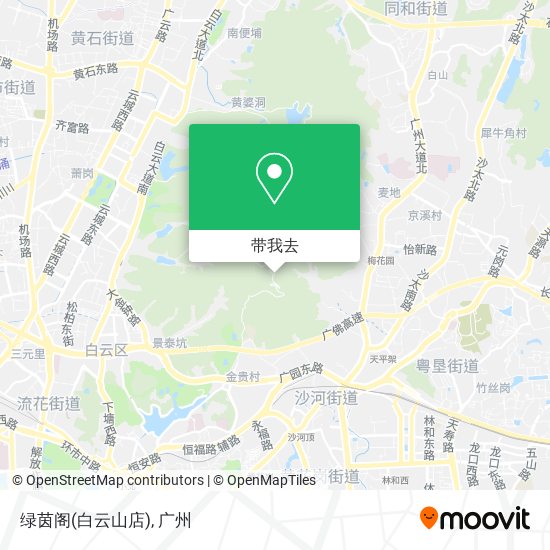 绿茵阁(白云山店)地图