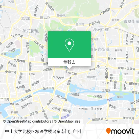 中山大学北校区核医学楼5(东南门)地图