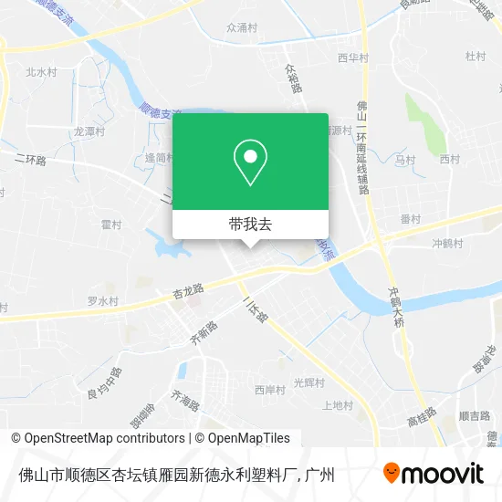 佛山市顺德区杏坛镇雁园新德永利塑料厂地图