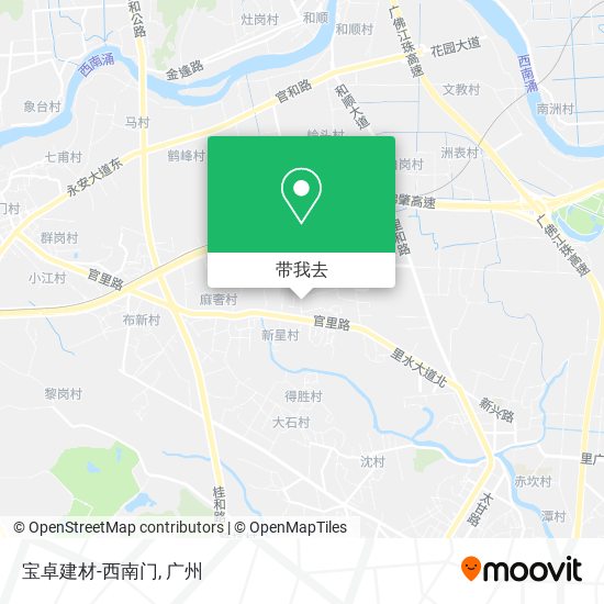 宝卓建材-西南门地图