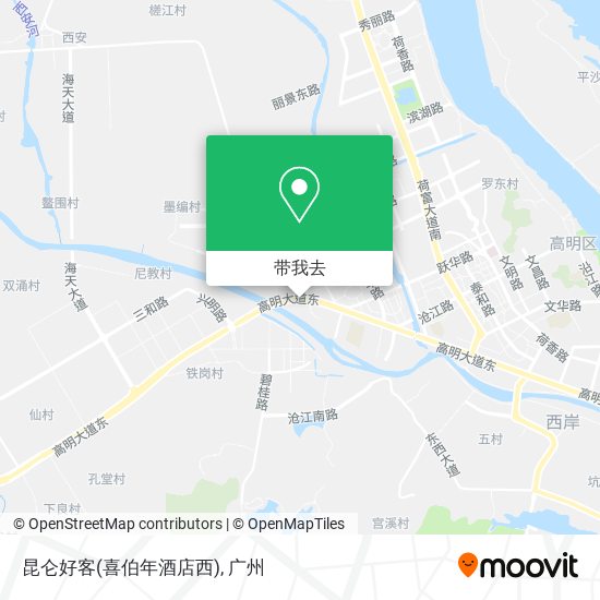 昆仑好客(喜伯年酒店西)地图