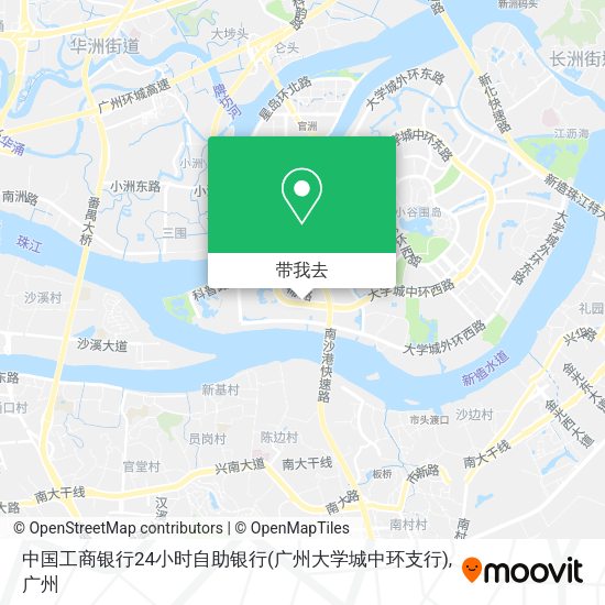 中国工商银行24小时自助银行(广州大学城中环支行)地图