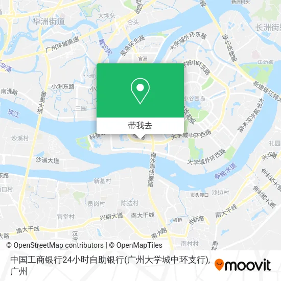中国工商银行24小时自助银行(广州大学城中环支行)地图