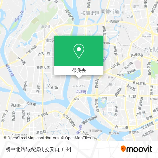 桥中北路与兴源街交叉口地图