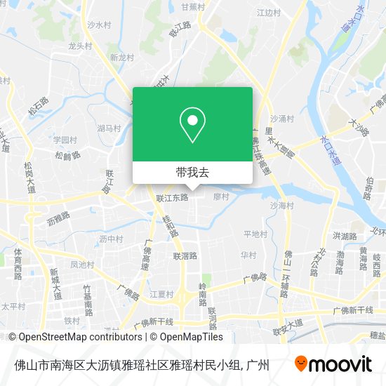 佛山市南海区大沥镇雅瑶社区雅瑶村民小组地图