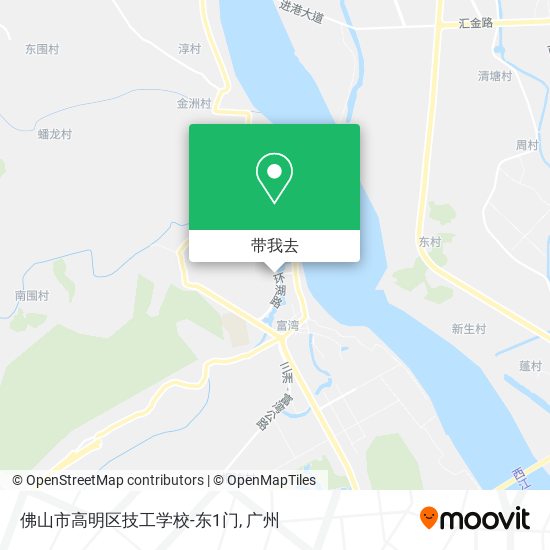 佛山市高明区技工学校-东1门地图