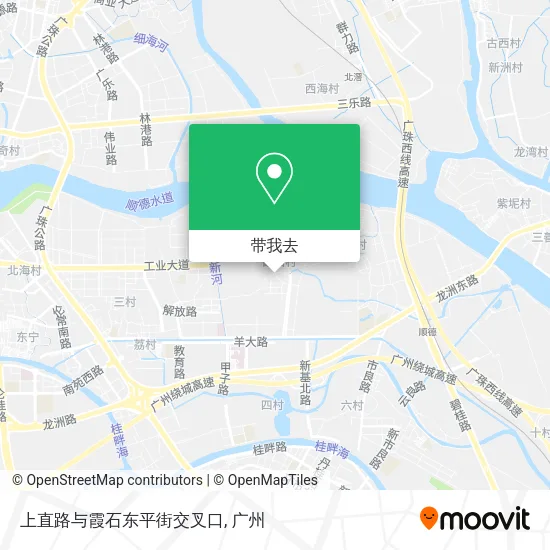 上直路与霞石东平街交叉口地图