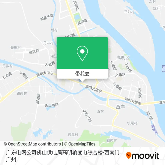 广东电网公司佛山供电局高明输变电综合楼-西南门地图