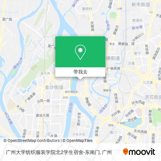 广州大学纺织服装学院北2学生宿舍-东南门地图