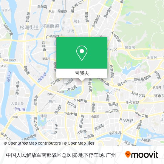 中国人民解放军南部战区总医院-地下停车场地图