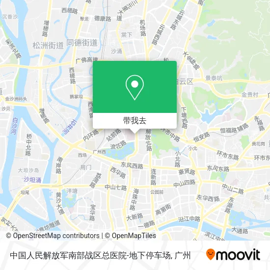 中国人民解放军南部战区总医院-地下停车场地图