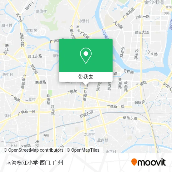 南海横江小学-西门地图