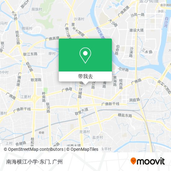 南海横江小学-东门地图