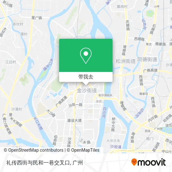 礼传西街与民和一巷交叉口地图