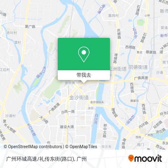 广州环城高速/礼传东街(路口)地图