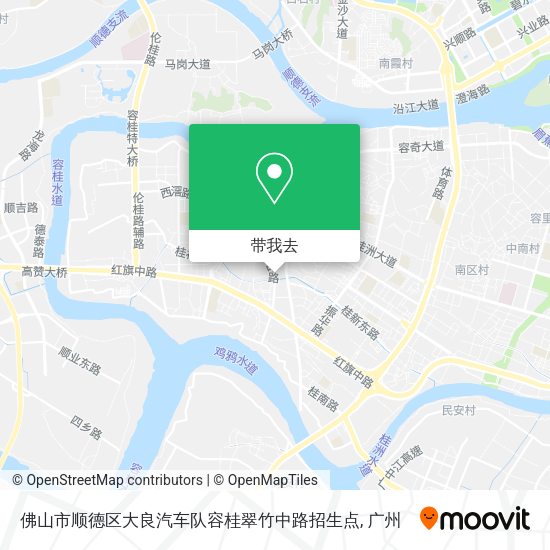 佛山市顺德区大良汽车队容桂翠竹中路招生点地图