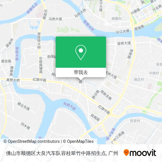 佛山市顺德区大良汽车队容桂翠竹中路招生点地图
