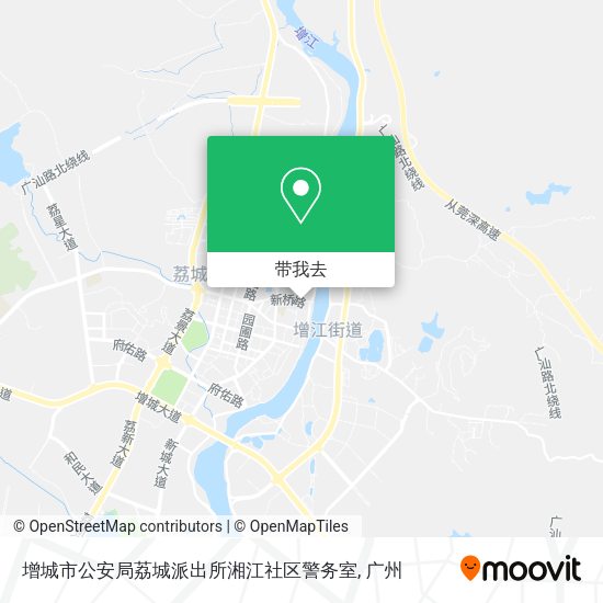 增城市公安局荔城派出所湘江社区警务室地图
