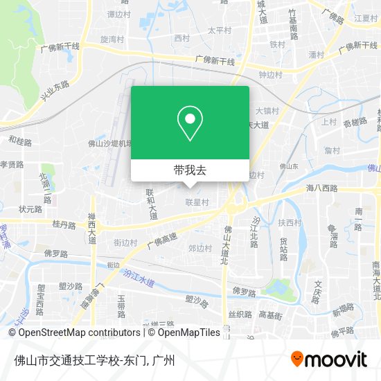 佛山市交通技工学校-东门地图
