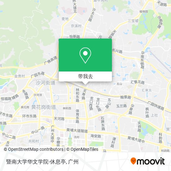 暨南大学华文学院-休息亭地图