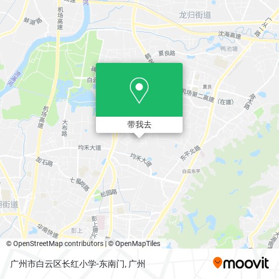 广州市白云区长红小学-东南门地图