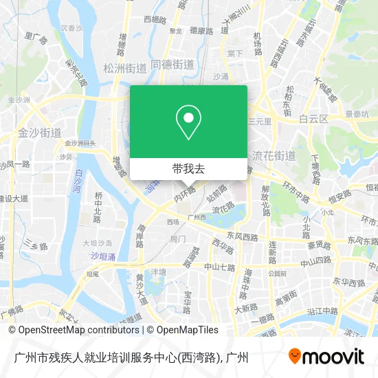 广州市残疾人就业培训服务中心(西湾路)地图