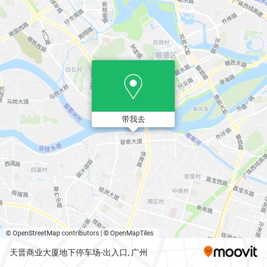 天晋商业大厦地下停车场-出入口地图