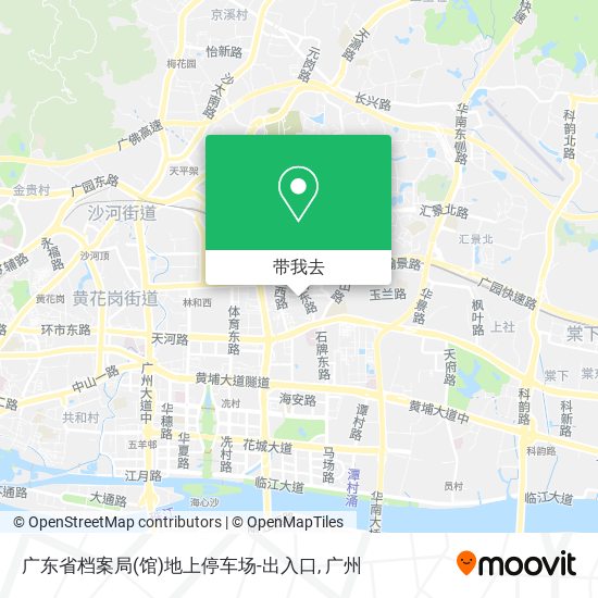 广东省档案局(馆)地上停车场-出入口地图