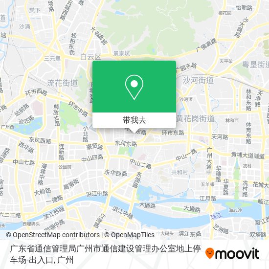 广东省通信管理局广州市通信建设管理办公室地上停车场-出入口地图