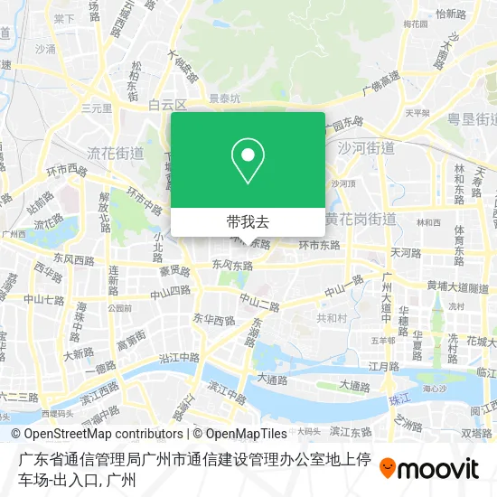 广东省通信管理局广州市通信建设管理办公室地上停车场-出入口地图