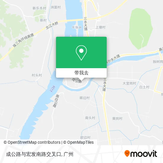 成公路与宏发南路交叉口地图