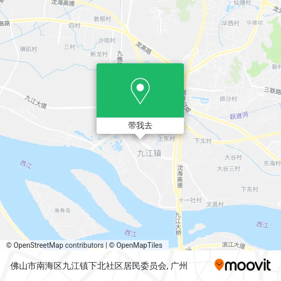 佛山市南海区九江镇下北社区居民委员会地图