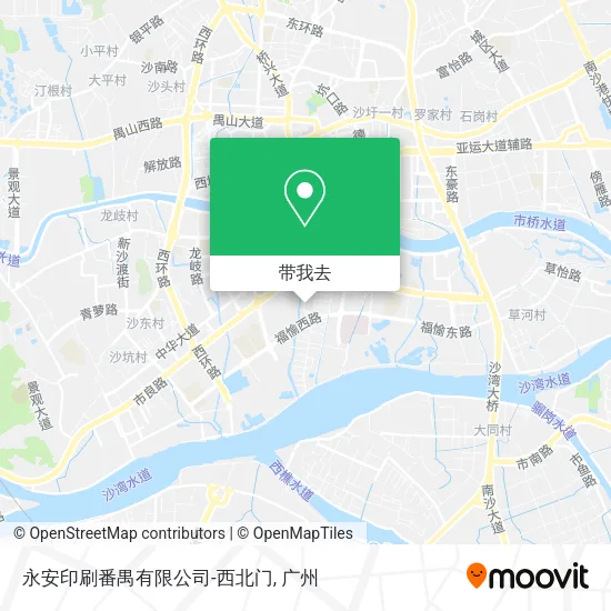 永安印刷番禺有限公司-西北门地图