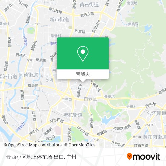 云西小区地上停车场-出口地图